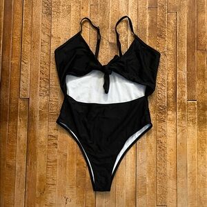 Black one piece w/ center cutout